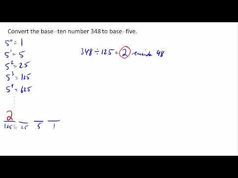 Converting base 10 to base 5 using remainder