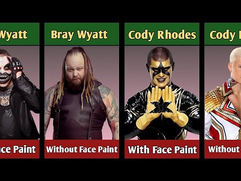 Before and After: WWE Wrestlers With Face Paint