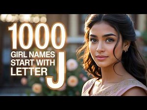 1000 Beautiful Girl Names Starting With J | Unique, Modern & Rare Girl Names | J Letter Names