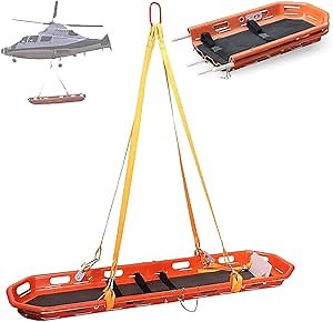 Portable Rescue Basket Stretcher with Lifting Bridle, Helicopter Rescue Basket Stretcher for Emergency Emergency Patient Transport for Hospitals, Clinics,Families, Sports Fields