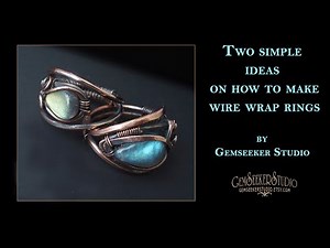 Two Simple Ideas of Wire Wrapping Rings for beginners. DIY. Learning how to make