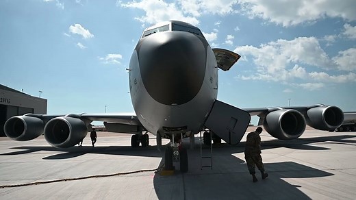 Onboard the KC-135 Stratotanker During Air Refueling Over Australia