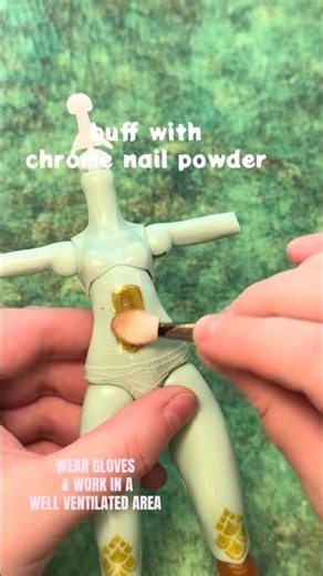 Chroming a doll body DIY! #ooak #ooakdoll #customdoll #dollcustomizing