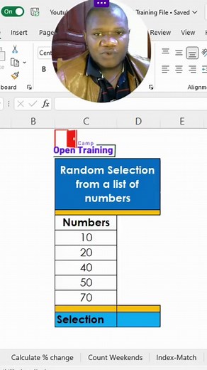 Cómo seleccionar un número aleatorio en Excel