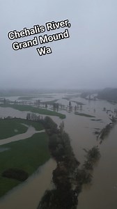 Chehalis River at its highest point today, sounds like it should be starting to slowly recede the next few days. | Scatter Creek Aerials