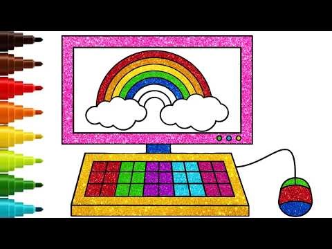 How to Draw a Computer 🖥️ Learn to Draw and Color | Chiki Art - Chiki Art Language