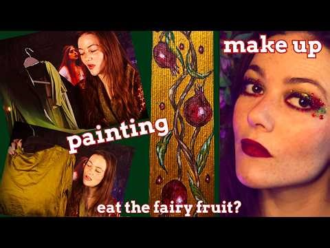 I start my Pre-Raphaelite era while dressed as Persephone✨🍎