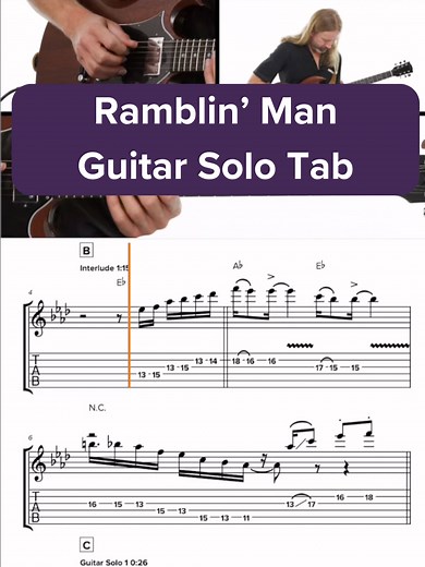 Master the 'Ramblin’ Man' Guitar Lick Step-by-Step