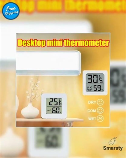 1/2/3/4/6PCS Mini LCD Digital Thermometer Hygrometer Indoor Room Temperature Humidity Meter Senso...