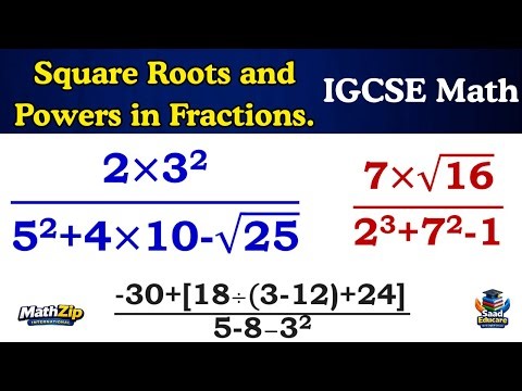 Cambridge IGCSE Math 0580 | Evaluate Expressions with Roots & Powers in fraction