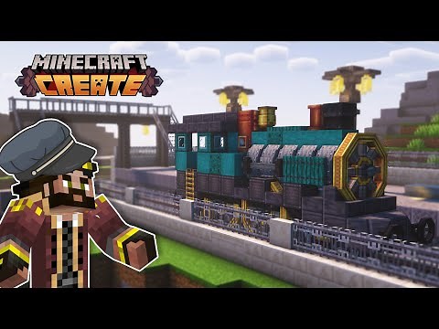 I built my first STEAM TRAIN in Minecraft Create Mod