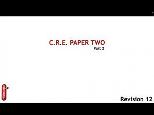 cre paper 2 | cre part 2 revision 12 | cre questions and answers | kcse revision