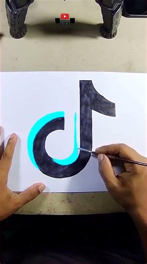 How to draw the tiktok logo #shorts