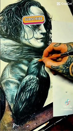 The Crow – Final Part 😱🖤 Fan Art #Shorts