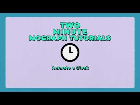 Animate a Clock in After Effects - Two Minute Tutorial (with audio version)