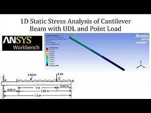 1D static stress analysis of Cantilever Beam | ANSYS Workbench tutorial for beginners