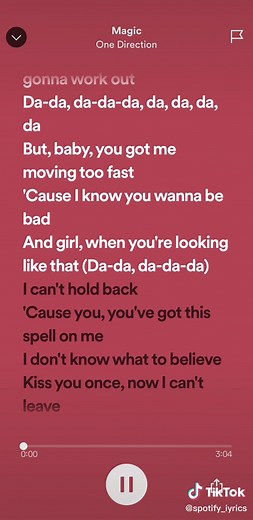 One Direction Magic Lyrics Video