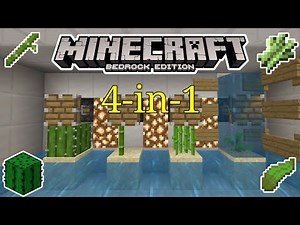 Minecraft Bedrock Simple 4-in-1 Zero Tick Farm