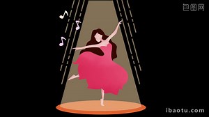 Easy To Use Cartoon Mg Animation Girl Red Skirt Dancing Video AEP Template Free Download - Pikbest