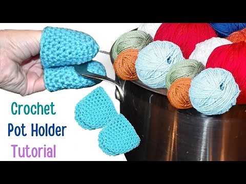 How To Crochet A Pot Holder Tutorial for Beginners | Crochet Pot Holder DIY