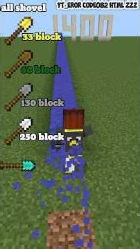 all shovel VS blue concrete powder #minecraftshorts