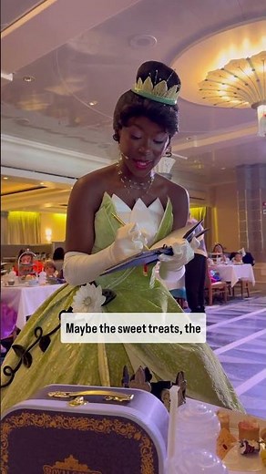 Princess Tiana at Royal Court Royal Tea on Disney Cruise Line
