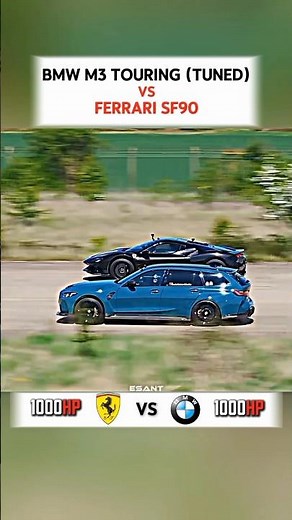 🔥 1000HP Wagon HUMILIATES Ferrari SF90?! 😱 #bmw #ferrari