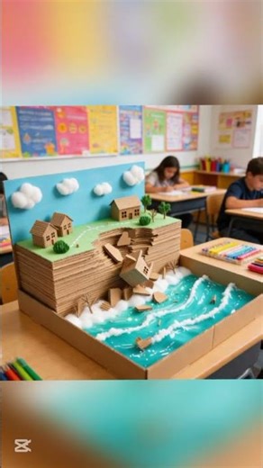 Creative 3D School Project Models for Science, Geography & Mathematics #shortsfeed #shorts #foryou