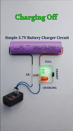 3.7V Lithium Battery Charger Circuit Without TP4056 🔋⚡ Simple DIY Project