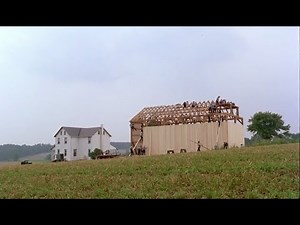 Building an Amish barn | Witness (1985)