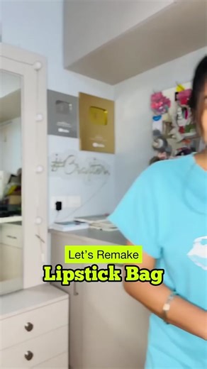 DIY Lipstick Bag Remake Tutorial - Handmade Craft by Crafter Aditi