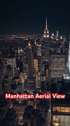 Manhattan Aerial View New York.Manhattan from the Sky – Stunning Drone View of NYC.#shorts