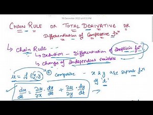 Chain Rule II Total Derivative II Differentiation of Composite Function