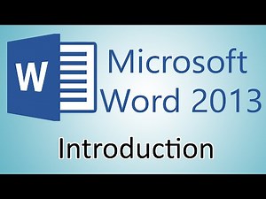 Microsoft Word 2013 Tutorial - Introduction