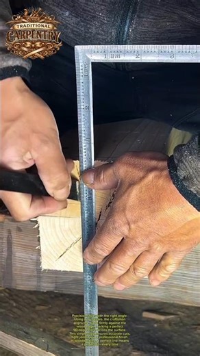 Perfect 90° Wood Marking Trick #woodworking #carpentry #tools