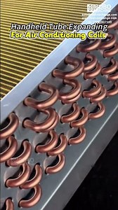 How Are Copper Tubes Expanded Inside A/C Heat Exchanger Fins? #Shorts