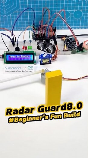 Motion Detected! Activating Radar Sweep 🔴📡#arduino #arduinoproject