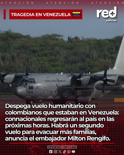 Despega el primer vuelo humanitario con colombianos que estaban en Venezuela