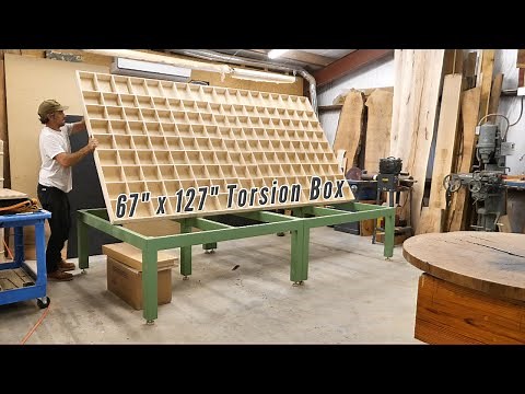 Building A Large Workbench That's Perfectly Flat // Ultimate Veneer Pressing Setup