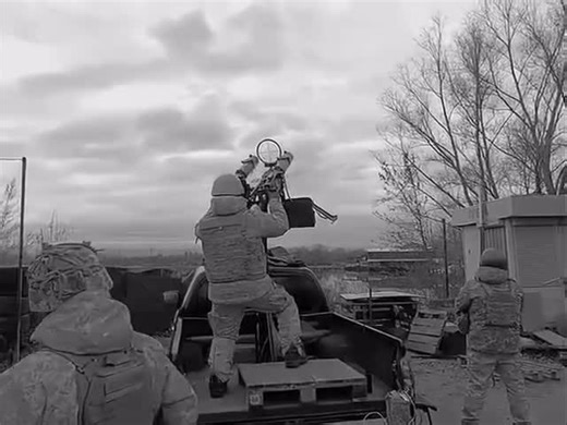 Content from frontlines on Instagram: "A Ukrainian serviceman uses fire from twin Soviet-era Maxim machine guns to shoot down a Russian Shahed-136 kamikaze drone at a considerable distance. More uncensored content on the website. Link on the profile header. Follow for updates. #Ukrainian #Maxim #Shahed136 #drone #machineguns"