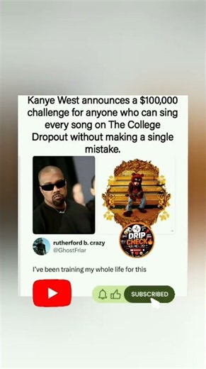 💰 Kanye's $100K College Dropout challenge is FAKE. Sorry.#Shorts"