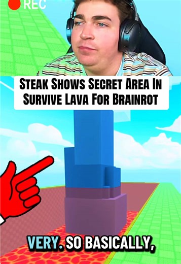 Steak Shows Secret Area In Survive Lava For Brainrot 😳 #roblox #survivelavaforbrainrot #brainrot #fyp #trending