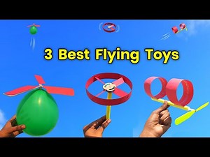 3 Best paper flying helicopters , how to make helicopter at home , how to make drone|Diy balloon toy