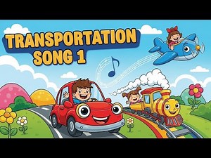 Transportation Song 1 🚗🚂✈️ | Kids Learning Song | Vehicles, Sounds & Movement