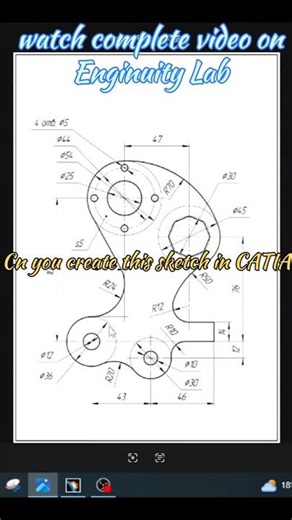 Fully Constrained CATIA Sketch in Seconds 😮 #catiav5 #cadsoftware #enginuitylab #catiadesign
