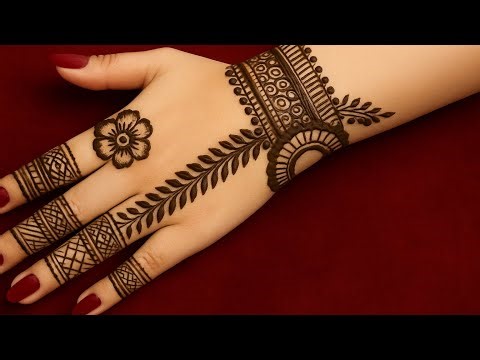 Very easy mehndi design front hand |full hand simple arabic mehndi design| mehandi ka design|mehndi