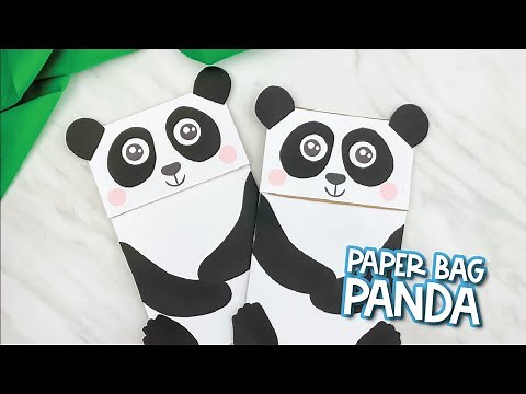 Panda Paper Bag Puppet Craft