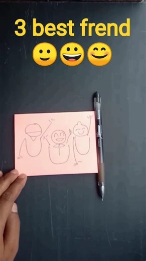 3 best frend cartoon #drawing #bff#artshorts# paglpanti
