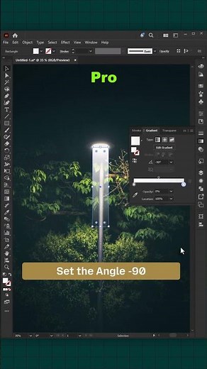 Create Lamp Post LED Light Ray Effect in Adobe Illustrator | Clean Glow Tutorial