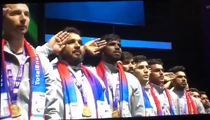 325K views · 50K reactions | Proud and emotional moment as the Indian National Anthem being played at the Impact Arena in Bangkok as India‘s Men’s badminton team lifts the Thomas Cup for the first time. https://voiceofindiansports.com/indian-wins-thomas-cup-for-the-first-time-creates-history/ #smilechallenge | Voice of Indian Sport | Facebook